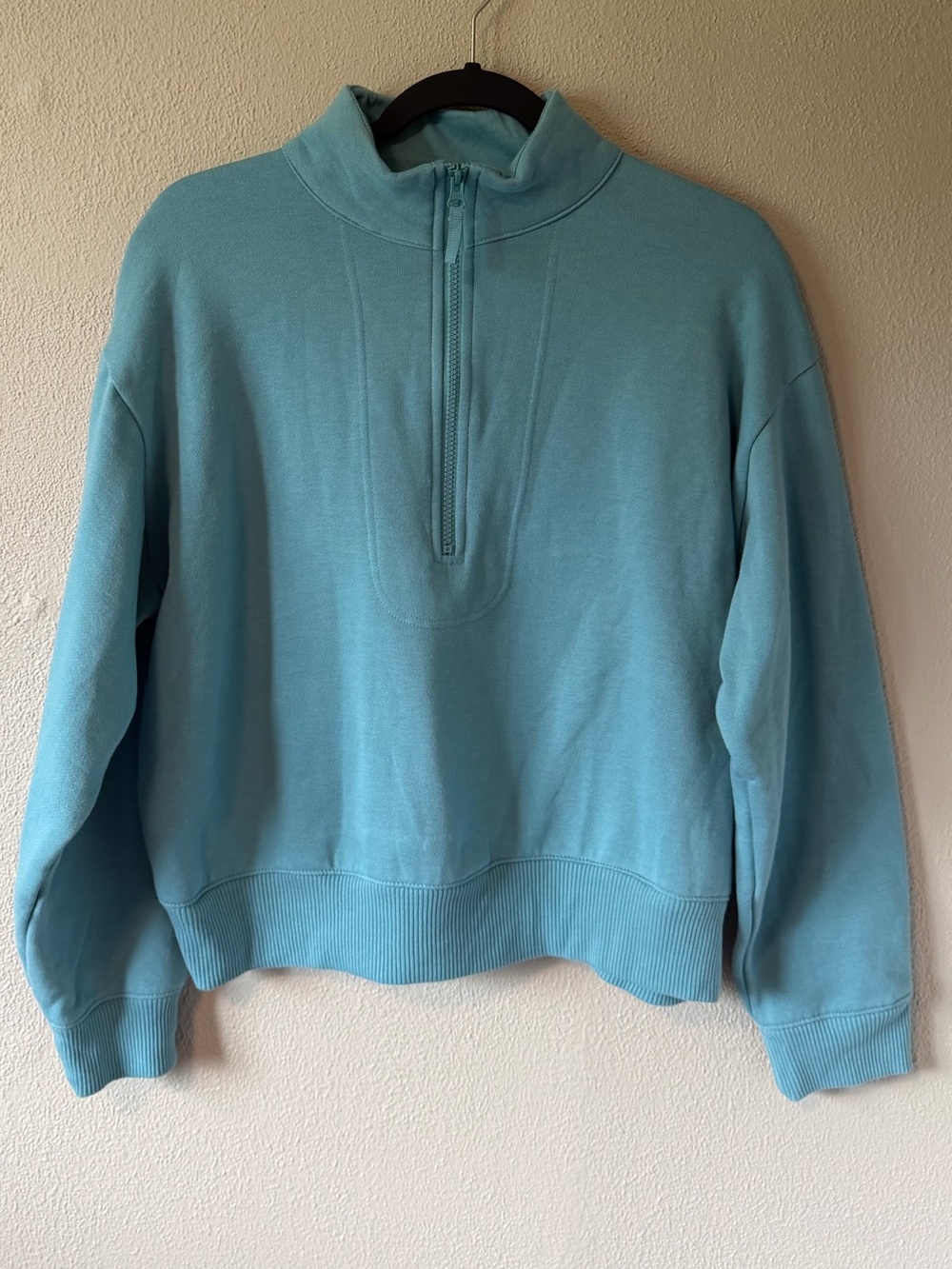 A New Day Aqua Blue Quarter Zip Pullover Sweatshirt | Women’s Medium
